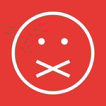 Don't Tell Line Color Background Icon vector