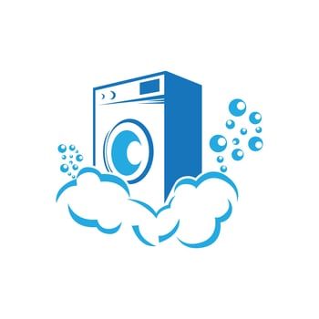 washing machine or laundry icon. vector illustration template design