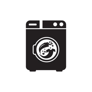 washing machine or laundry icon. vector illustration template design