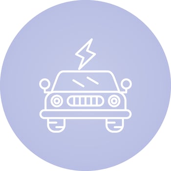 Electric Car Vector Icon