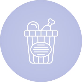 Chicken Bucket Vector Icon