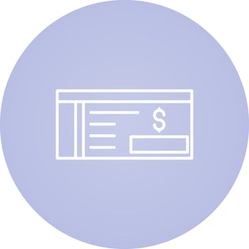 Bank Check Vector Icon