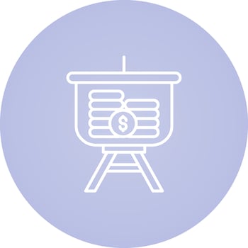 Dollar Presentation Vector Icon
