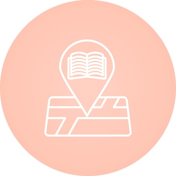 Library Location Vector Icon