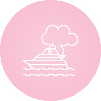 Ship Pollution Vector Icon