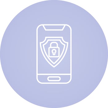 Mobile Security Vector Icon