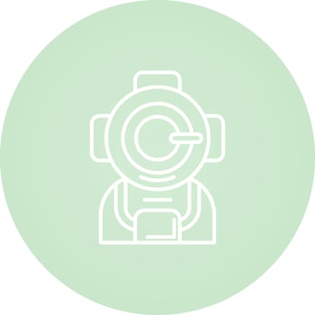 Diving Helmet Vector Icon