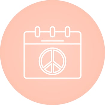 Peace Calendar Vector Icon