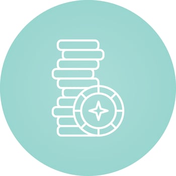 Poker Chips Vector Icon
