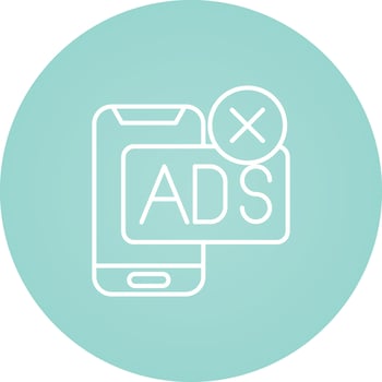 AD Block Line Vector Icon
