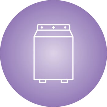 Unique Washing Machine Line Vector Icon