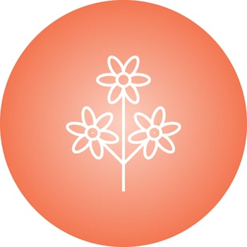Unique Flower Vector Line Icon