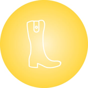 Unique Long boot Vector Line Icon