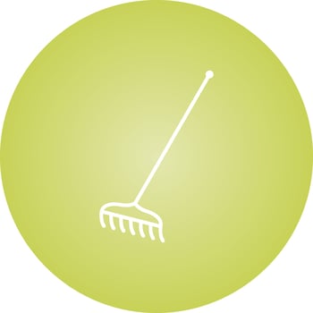 Unique Rake Vector Line Icon