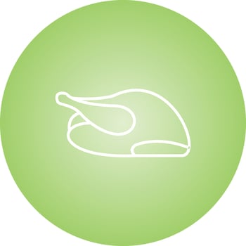 Unique Roasted Chicken Vector Line Icon