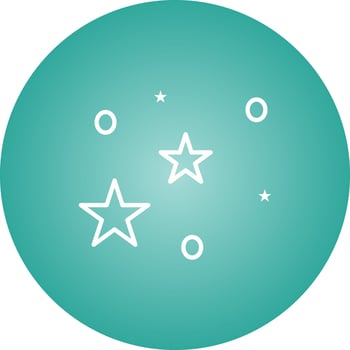Unique Stars Vector Line Icon