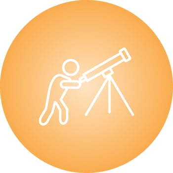 Unique Adjusting Telescope Vector Line Icon