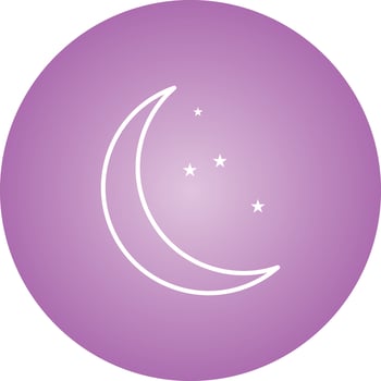 Unique Moon And Stars Vector Line Icon