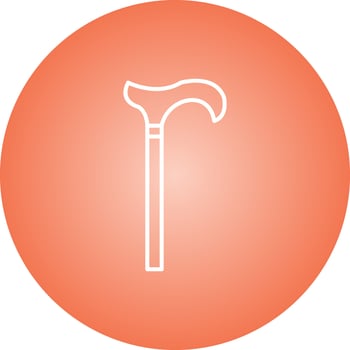 Unique Walking stack Vector Line Icon
