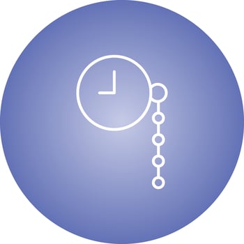 Unique Pocket Watch Vector Line Icon