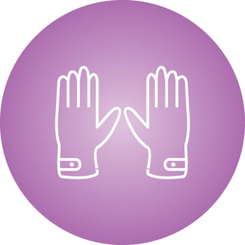 Unique Leather Gloves Vector Line Icon