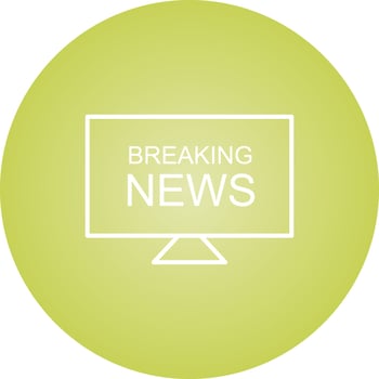 Unique Breaking News On TV Vector Line Icon