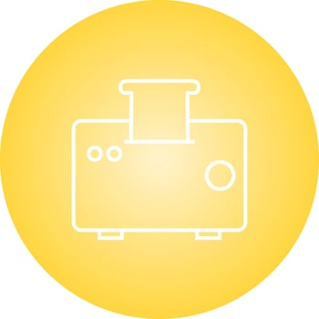 Unique Toaster Vector Line Icon