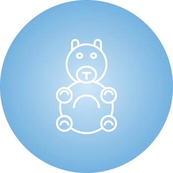 Unique Stuffed Toy Vector Line Icon