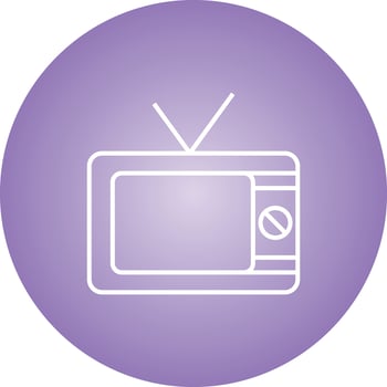 Unique Television Vector Line Icon
