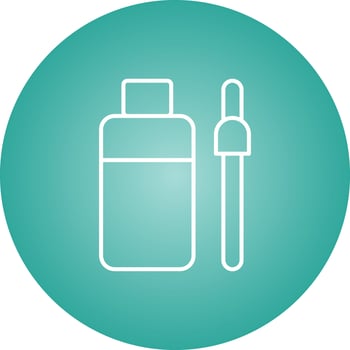 Unique Bottle And Dropper Vector Line Icon