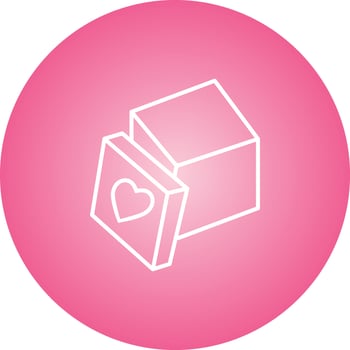 Unique Open Gift Vector Line Icon
