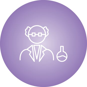 Unique Scientist Vector Line Icon