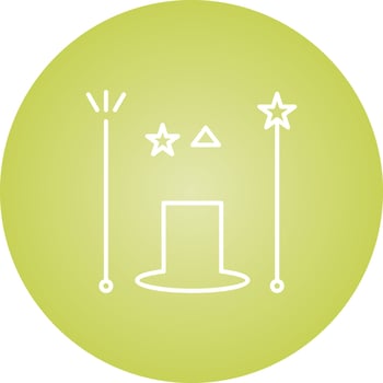 Unique Magician Vector Line Icon