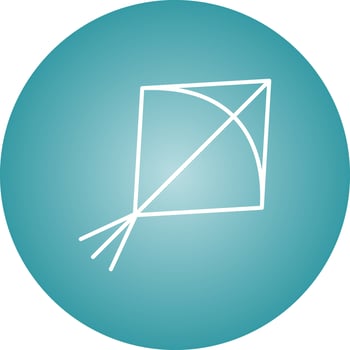 Unique Kite  Vector Line Icon