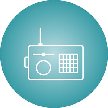 Unique Radio Vector Line Icon