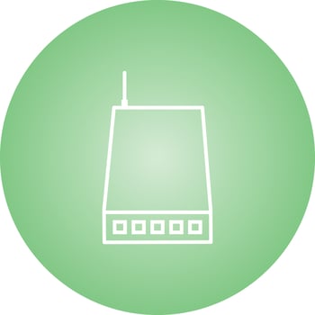 Unique Network Switch Vector Line Icon