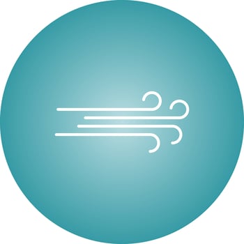 Unique Wind Vector Line Icon