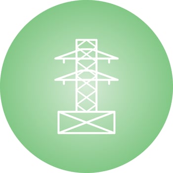 Unique Electricity Tower Vector Line Icon