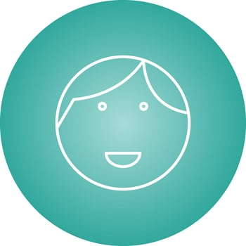 Unique Happy Man Vector Line Icon