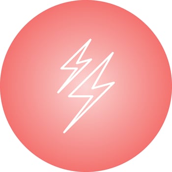 Unique Lightning Vector Line Icon