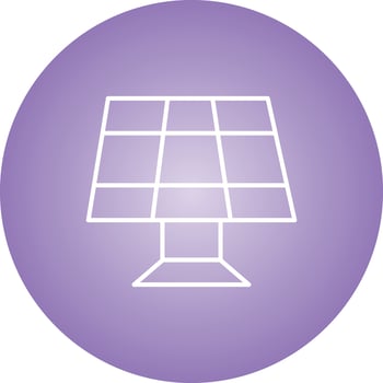 Unique Solar Panel II Vector Line Icon