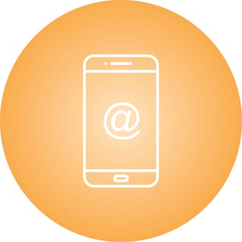 Unique E mail Address Vector Line Icon