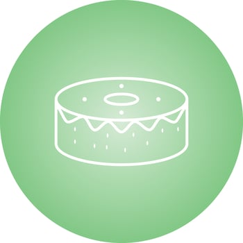 Unique Birthday Cake Vector Line Icon
