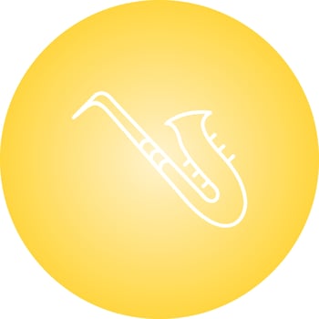 Unique Saxophone Vector Line Icon