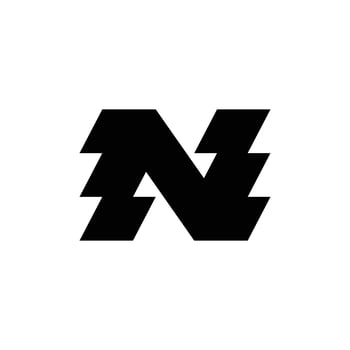 Letter n abstract logo vector
