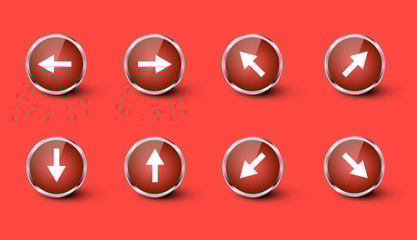 Arrows black icon set. Vector arrow. Collection of different arrows icons. Arrow icon.