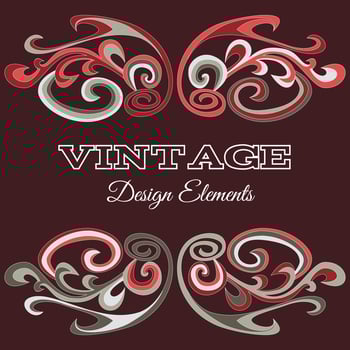 Vintage frame. Page decoration element vector