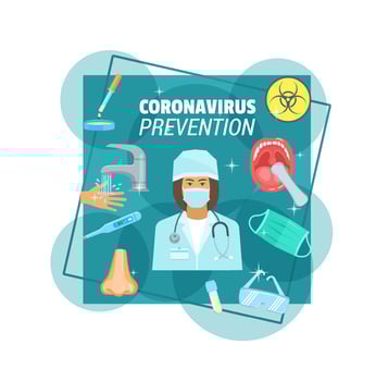Coronavirus epidemic prevention medical poster vector