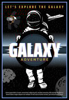 Astronaut or spaceman in outer space vector