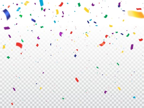 Realistic serpantine streamers, confetti, tinsel vector